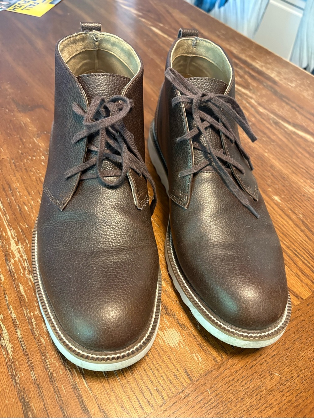 Hush Puppies Men's Dark Brown Leather Chukka Boots